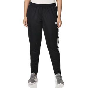 Adidas Women's Tiro Climacool Half Stripe Jogger Tapered Ankle Zip Track Pants M